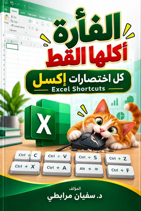غلاف كتاب الفأرة أكلها القط — كل اختصارات إكسل